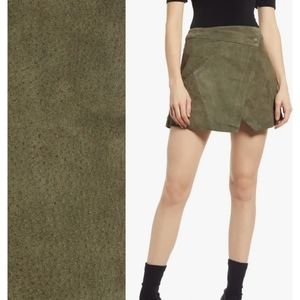 BLANK NYC Snap Front Suede Wrap Skirt 🌿